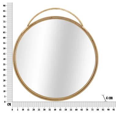 Lustro ścienne PANAMA Okrągłe 80X4X88 cm